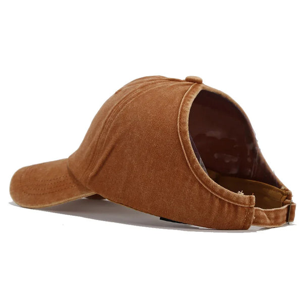 bronze - Casquette Queue de Cheval Coupe Large — Coton Lavé Ajustable