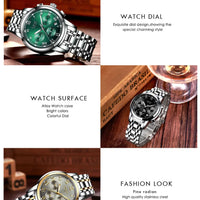 details suite - Montre Femme Luxe Chronographe LIGE AVIATOR - Couleurs Lagon