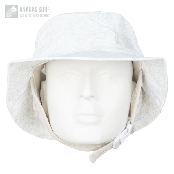 blanc-Chapeau de Surf Anti-UV avec Mentonnière — Kitesurf, Pêche, Sport Nautique