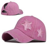 rose delav mesh - Casquette Queue de Cheval Coton Lavé — Coloris & Filet