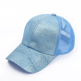 bleu metal mesh - Casquette Queue de Cheval Coton Lavé — Coloris & Filet