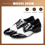 Chaussures de Danse Latine & de Salon Homme Cuir Verni – Couleurs Lagon