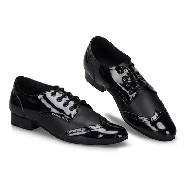Chaussures de Danse Latine & de Salon Homme Cuir Verni – Couleurs Lagon