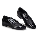 Chaussures de Danse Latine & de Salon Homme Cuir Verni – Couleurs Lagon