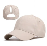 beige - Casquette Queue de Cheval Coton Lavé — Coloris & Filet