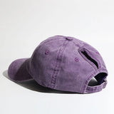 violet - Casquette Queue de Cheval Coton Lavé — Coloris & Filet