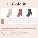 couleurs et tailles - Chaussures de Danse Latine à Talons Hauts – Modèle LUNA II Strass Styletto Marron - Couleurs Lagon
