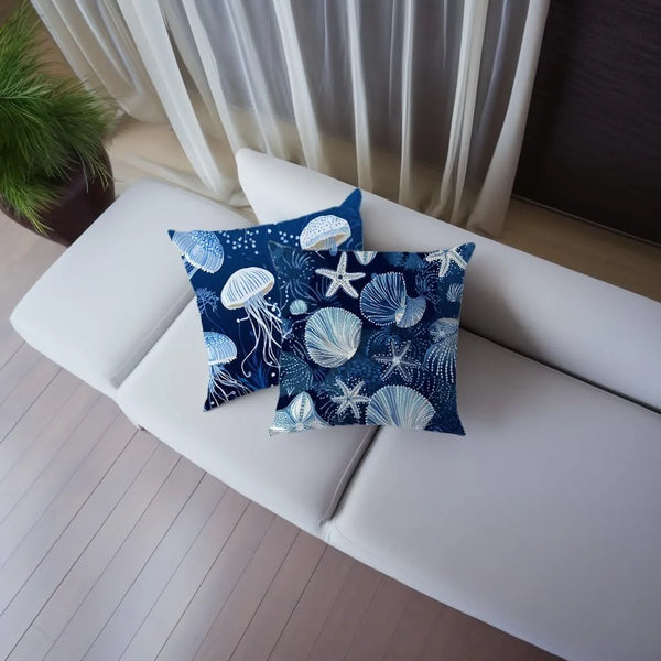 4-Housse de Coussin Décorative Motif Océan