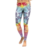Leggings Femme Mandala Fleurs 7 Chakras Ocean - Couleurs Lagon