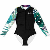 avant a plat - Combi surf manches longues MITI caraco Orchidees Couleurs Lagon