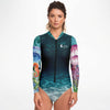 av - Combi surf manches longues MITI caraco Meduses II Couleurs Lagon