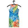 dos sur cintre - Robe moulante courte imprimée – Island Vibes | Mode Femme Été | COULEURS LAGON