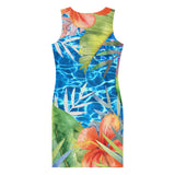 dos fb - Robe moulante courte imprimée – Island Vibes | Mode Femme Été | COULEURS LAGON