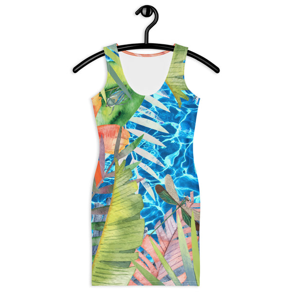 avant sur cintre - Robe moulante courte imprimée – Island Vibes | Mode Femme Été | COULEURS LAGON