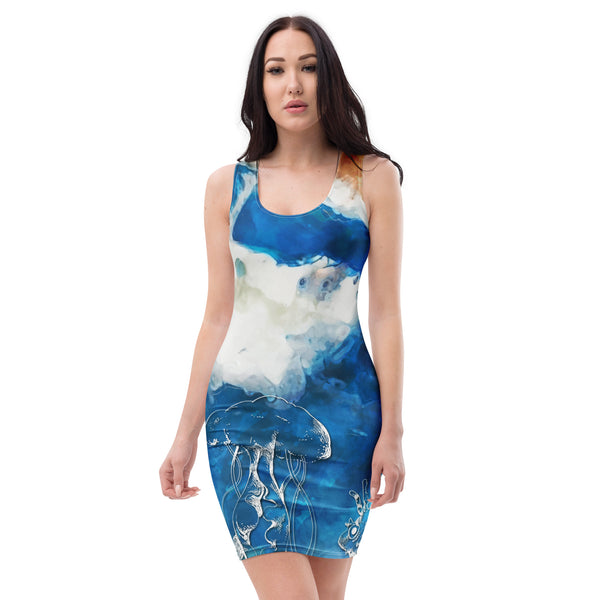 avant - Robe moulante courte imprimée – Océanic | Mode Femme Été | COULEURS LAGON