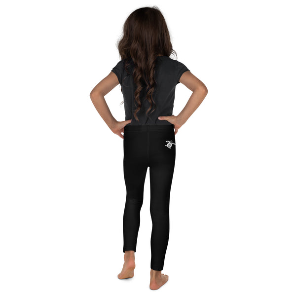 dos - Legging Pour Enfant Turtle Kids 2-7 Noir - Couleurs Lagon