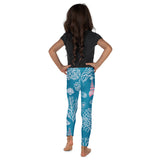 dos - Legging Pour Enfant Turtle Kids 2-7 Bleu Corail - Couleurs Lagon