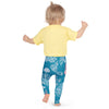 dos bebe - Legging Pour Enfant Turtle Kids 2-7 Bleu Corail - Couleurs Lagon
