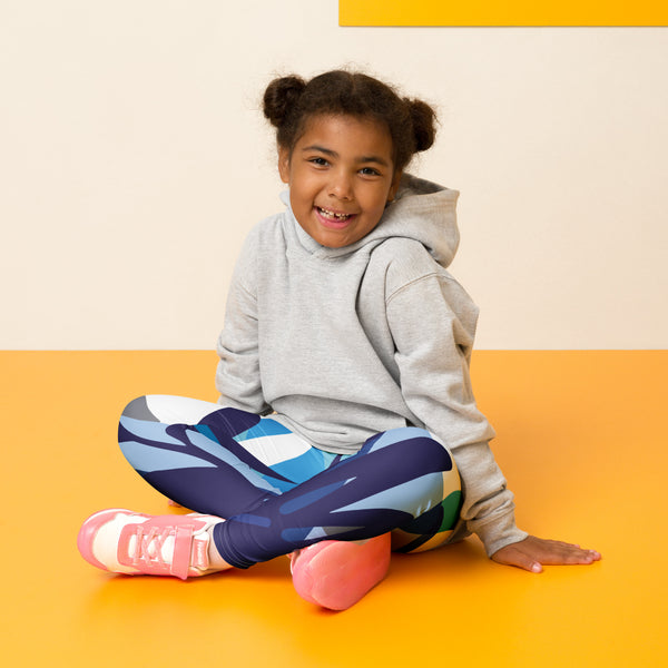 ecole - Legging Pour Enfant Turtle Kids 2-7 Bleu des Iles - Couleurs Lagon