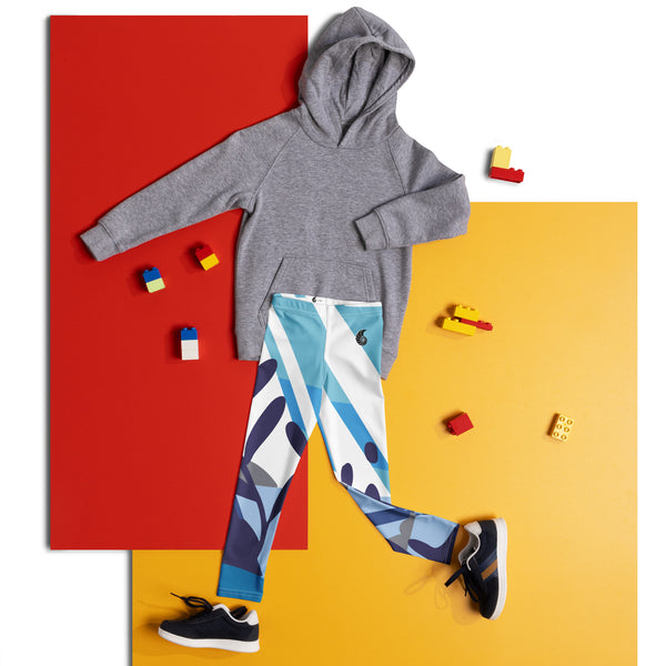 a plat - Legging Pour Enfant Turtle Kids 2-7 Bleu des Iles - Couleurs Lagon