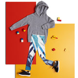 a plat - Legging Pour Enfant Turtle Kids 2-7 Bleu des Iles - Couleurs Lagon