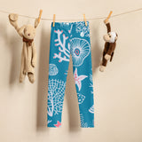suspendu doudou - Legging Pour Enfant Turtle Kids 2-7 Bleu Corail - Couleurs Lagon