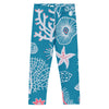 av a plat - Legging Pour Enfant Turtle Kids 2-7 Bleu Corail - Couleurs Lagon