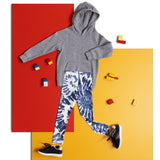 a plat - Legging Pour Enfant Turtle Kids 2-7 Bleu Tie Dye - Couleurs Lagon