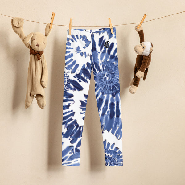 suspendu doudou - Legging Pour Enfant Turtle Kids 2-7 Bleu Tie Dye - Couleurs Lagon