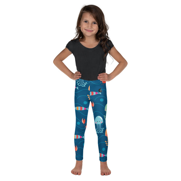 avant - Legging Pour Enfant Turtle Kids 2-7 Bleu Meduse - Couleurs Lagon