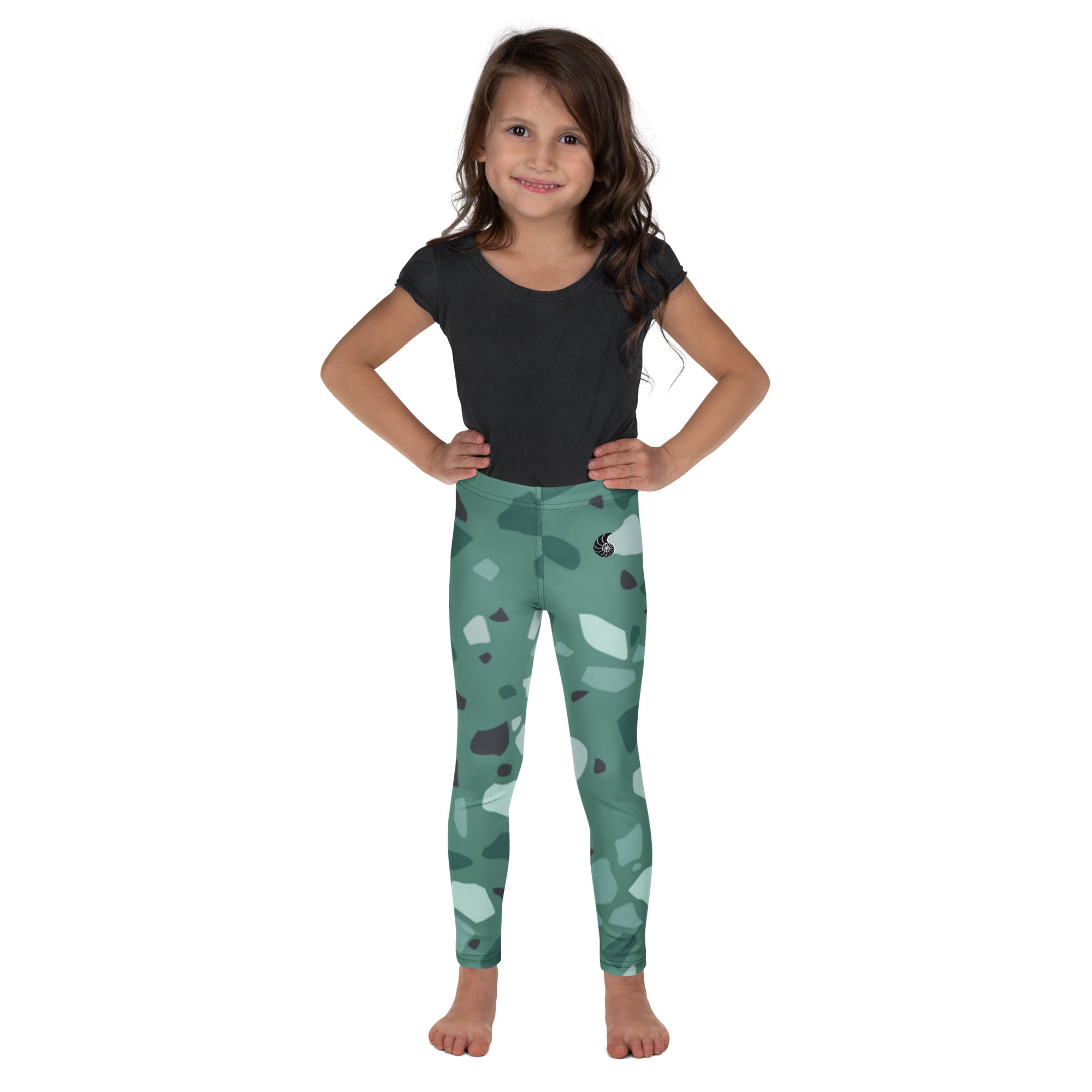 av - Legging Pour Enfant Turtle Kids 2-7 Vert Camo - Couleurs Lagon