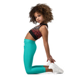 ga gym - Legging Pour Enfant Turtle Kids 2-7 Turquoise - Couleurs Lagon