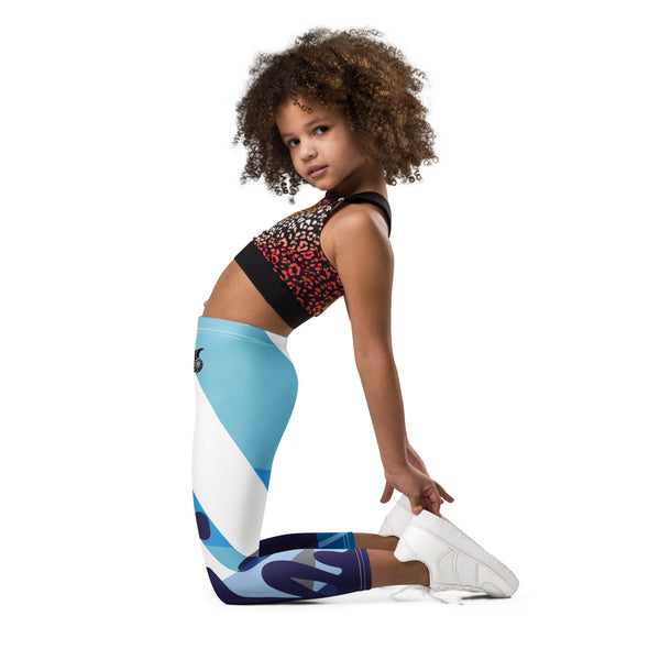gauche - Legging Pour Enfant Turtle Kids 2-7 Bleu des Iles - Couleurs Lagon
