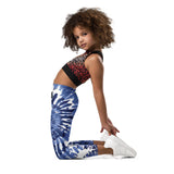 gauche - Legging Pour Enfant Turtle Kids 2-7 Bleu Tie Dye - Couleurs Lagon