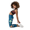 gauche gym - Legging Pour Enfant Turtle Kids 2-7 Bleu Meduse - Couleurs Lagon