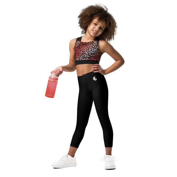 av gym - Legging Pour Enfant Turtle Kids 2-7 Noir - Couleurs Lagon