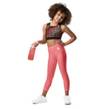 gym av  - Legging Pour Enfant Turtle Kids 2-7 Rose - Couleurs Lagon