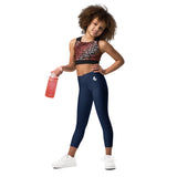 av gym - Legging Pour Enfant Turtle Kids 2-7 Bleu Marine - Couleurs Lagon