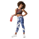 av - Legging Pour Enfant Turtle Kids 2-7 Bleu Tie Dye - Couleurs Lagon
