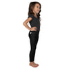 droite - Legging Pour Enfant Turtle Kids 2-7 Noir - Couleurs Lagon