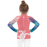 dos  - Lycra Manche Longue UPF50 Enfant 2-7 Rose - Couleurs Lagon