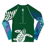 dos a plat - Lycra Manche Longue UPF50 Enfant 2-7 Foret Verte - Couleurs Lagon