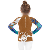de dos fond blanc - Lycra Manche Longue UPF50 Enfant 2-7 Caramel - Couleurs Lagon