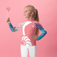 avant - Lycra Manche Longue UPF50 Enfant 2-7 Rose - Couleurs Lagon