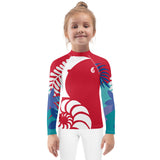 de face - Lycra Manche Longue UPF50 Enfant 2-7 Rouge - Couleurs Lagon