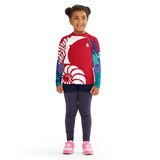 avant 2 - Lycra Manche Longue UPF50 Enfant 2-7 Rouge - Couleurs Lagon