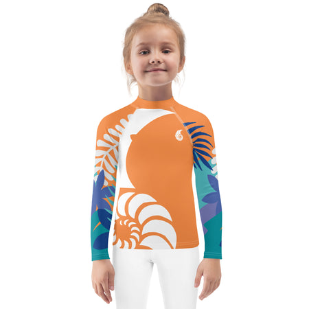 avant - Lycra Manche Longue UPF50 Enfant 2-7 Orange - Couleurs Lagon