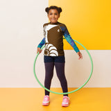 avant cerceau - Lycra Manche Longue UPF50 Enfant 2-7 Chocolat - Couleurs Lagon