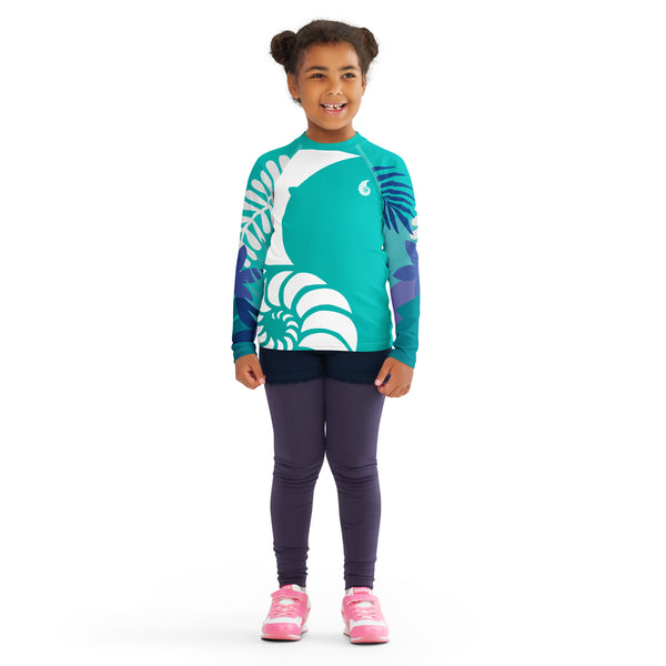 avant ecole - Lycra Manche Longue UPF50 Enfant 2-7 Turquoise - Couleurs Lagon