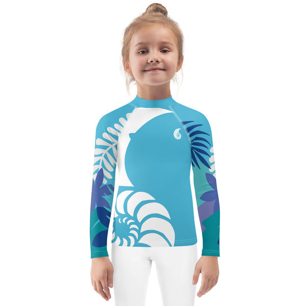 avant - Lycra Manche Longue UPF50 Enfant 2-7 Bleu Ciel - Couleurs Lagon